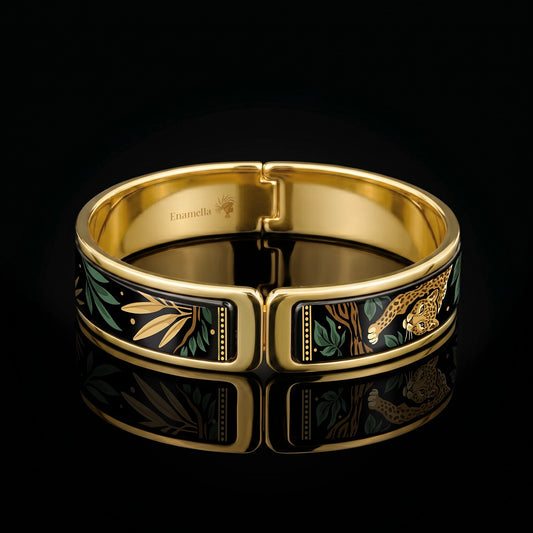 Enamel gold bracelet "Selva Dorada"