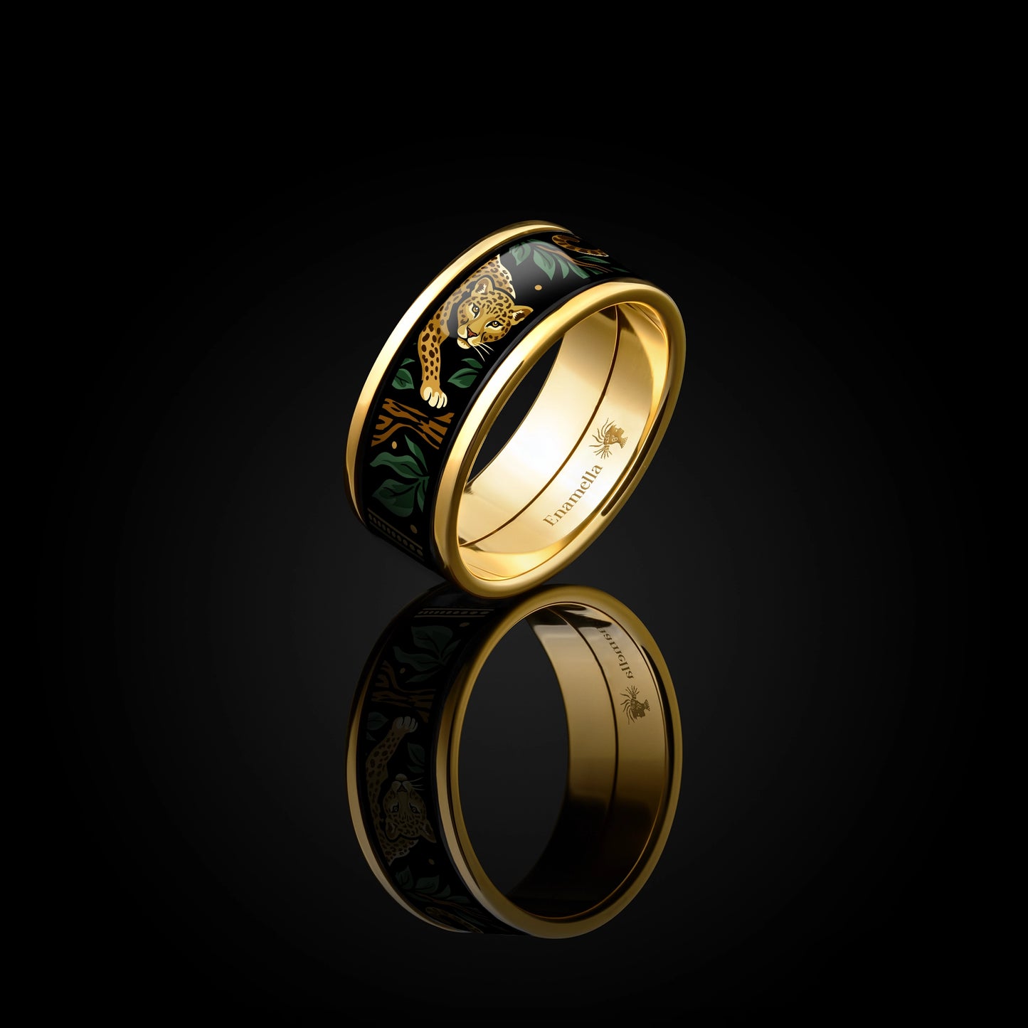 Enamel Gold Ring "Selva Dorada"