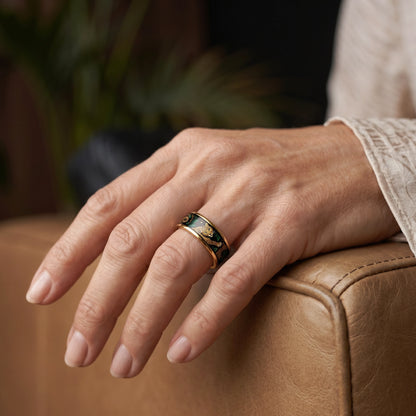 Enamel Gold Ring "Selva Dorada"