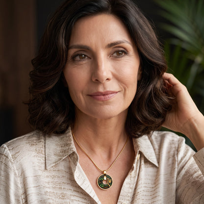 Enamel Gold Necklace "Selva Dorada"