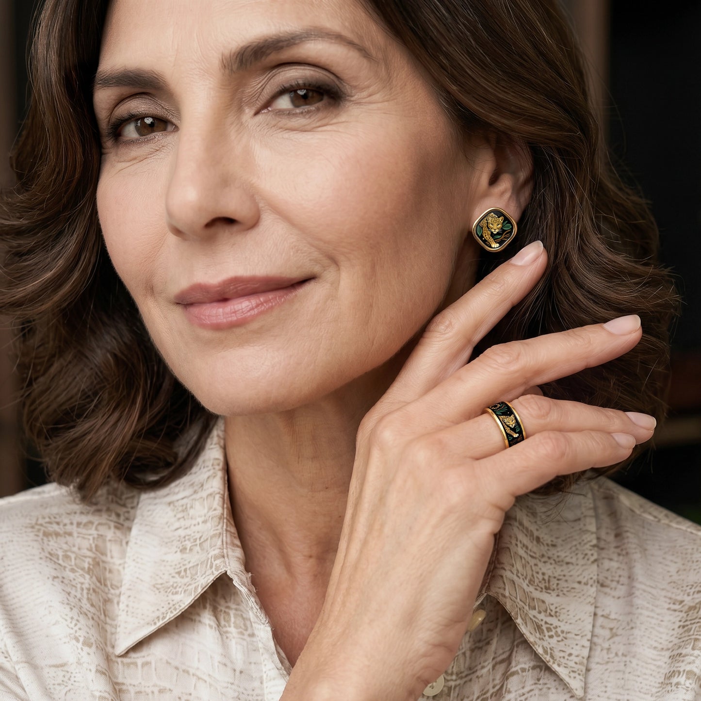 Enamel Gold Ring "Selva Dorada"