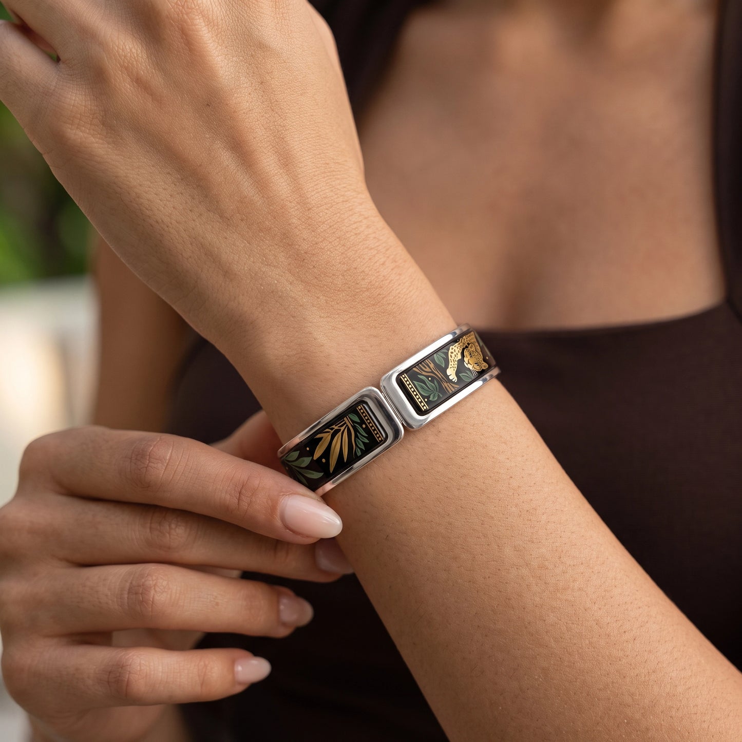 Enamel gold bracelet "Selva Dorada"