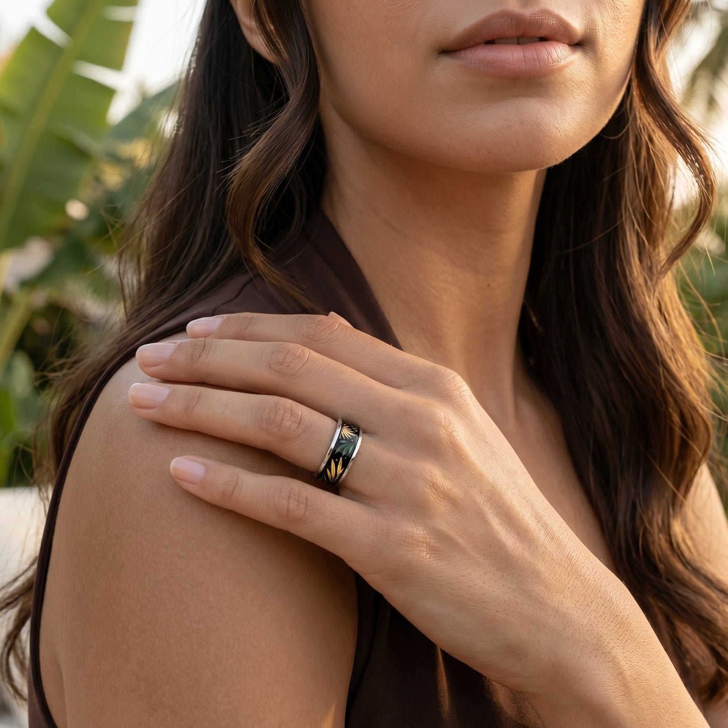 Enamel Gold Ring "Selva Dorada"