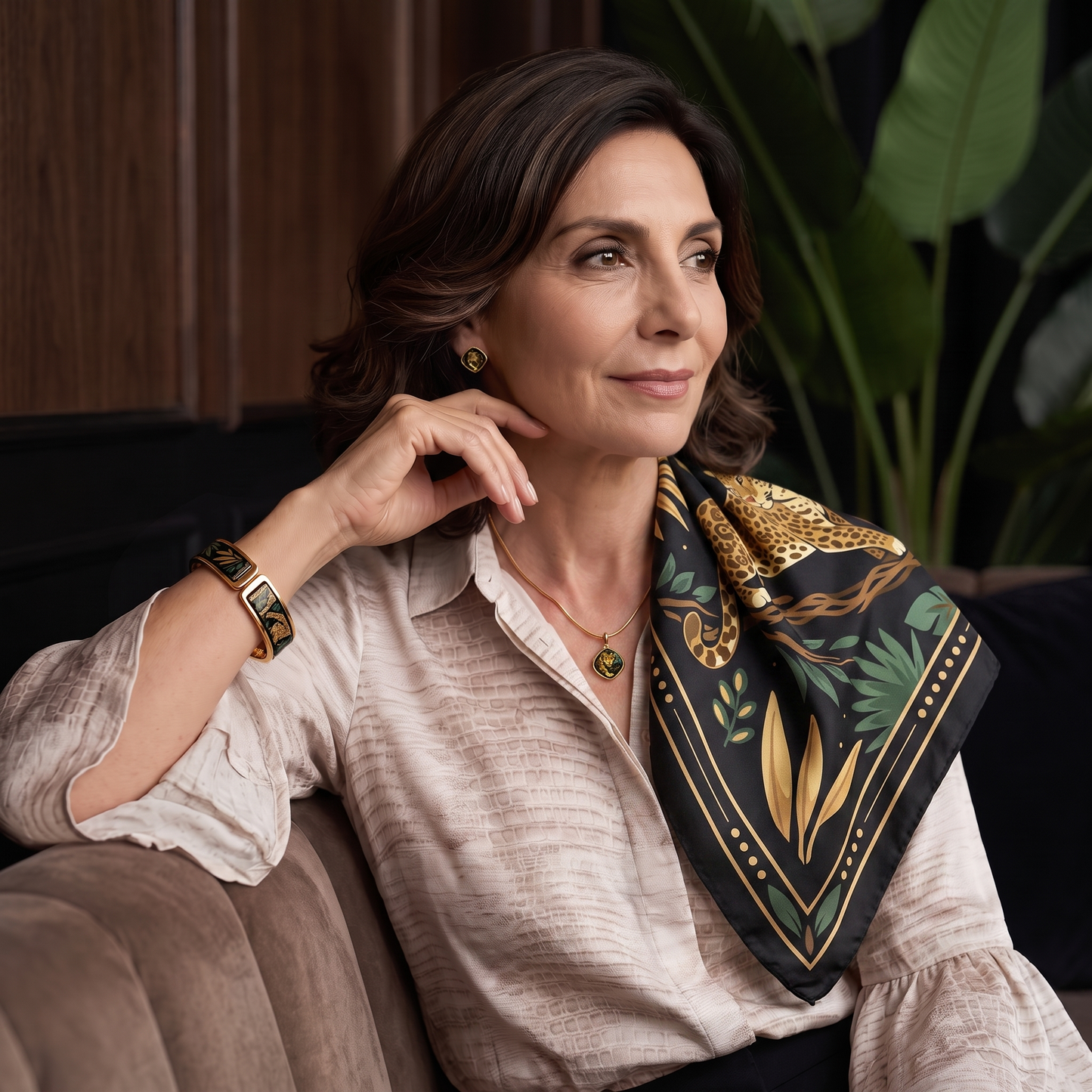 Silk Scarf "Selva Dorada".Pre-order only.